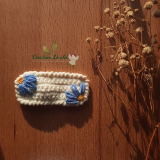 (Ảnh thật) Kẹp tóc móc len handmade dễ thương