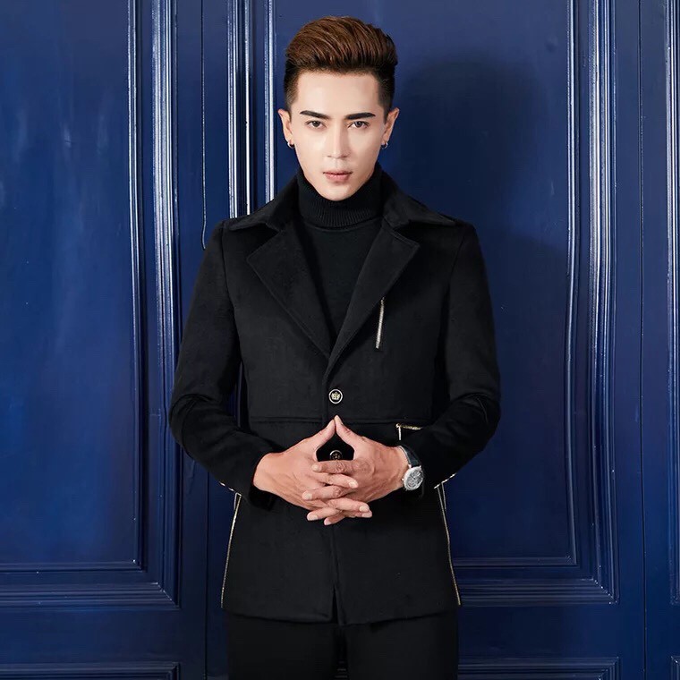 Hàng chuẩn đẹp Áo vest dạ nam cao cấp