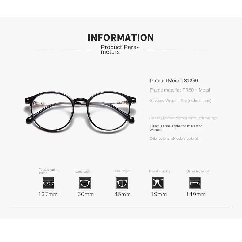 Kính Mát Gọng oval TR90 Chống Tia Bức Xạ Thời Trang Cho Nam Và Nữ