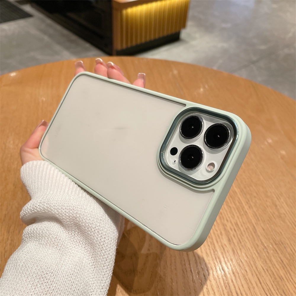 Ốp lưng iPhone Điện Thoại Acrylic Cứng Có Khung Kim Loại Bảo Vệ Camera Cho iphone 7 plus x xs max xr 13 pro max
