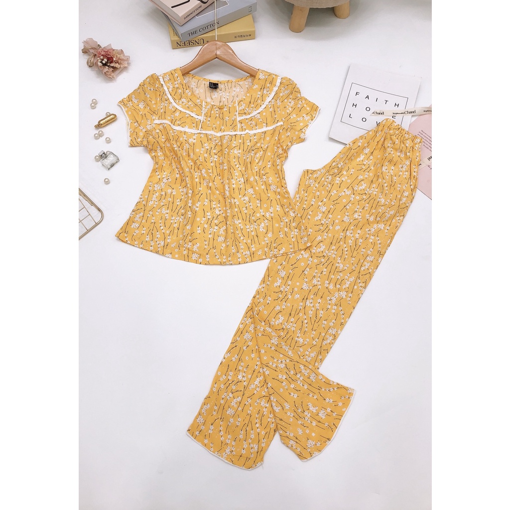 Bộ dài viền lé chất Tole Lanh