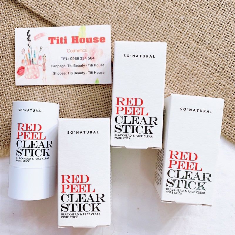 [ FREE SHIP] Thanh lăn mụn đầu đen red peel clear sitck