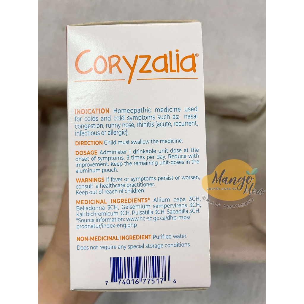 - Muối Uống Vi Lượng Đồng Căn Coryzalia Chính Hãng Boiron