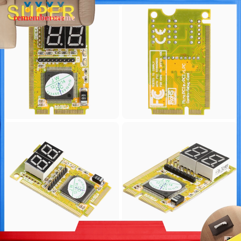 [rememberme]3 IN1 Mini PCI PCI-E LPC PC Analyzer Tester Notebook Combo Debug Card