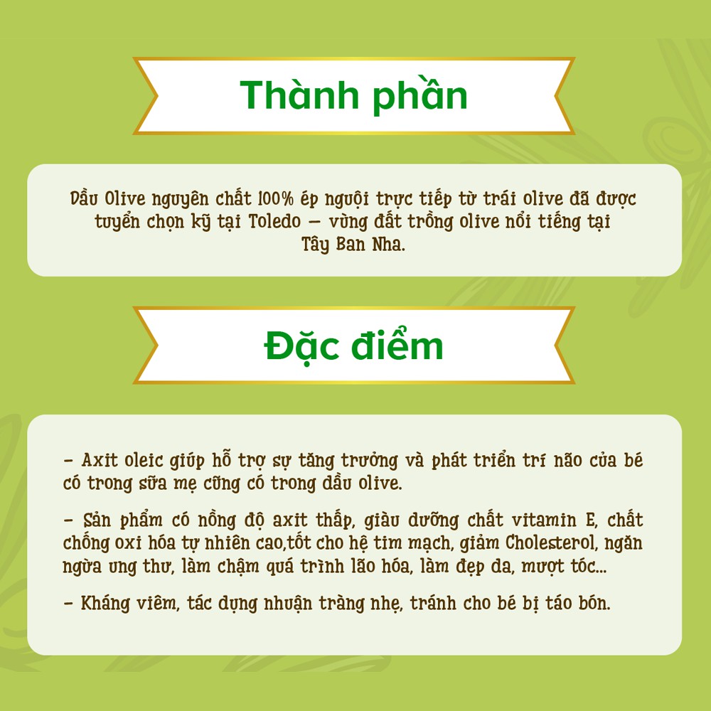 Dầu ăn dặm Olive Dintel HiPP (Extra Virgin) nhập khẩu Tây Ban Nha 250ml