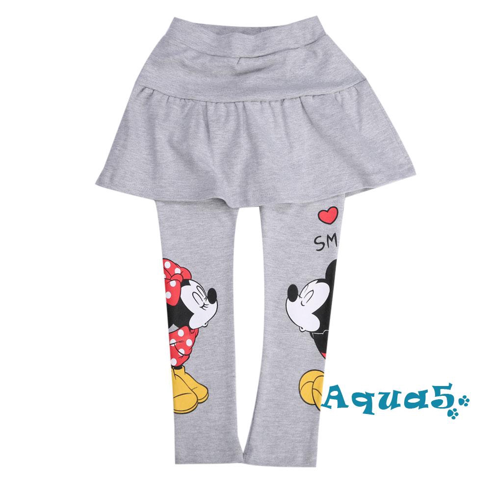 Quần Legging In Hình Chuột Mickey Cho Bé Gái