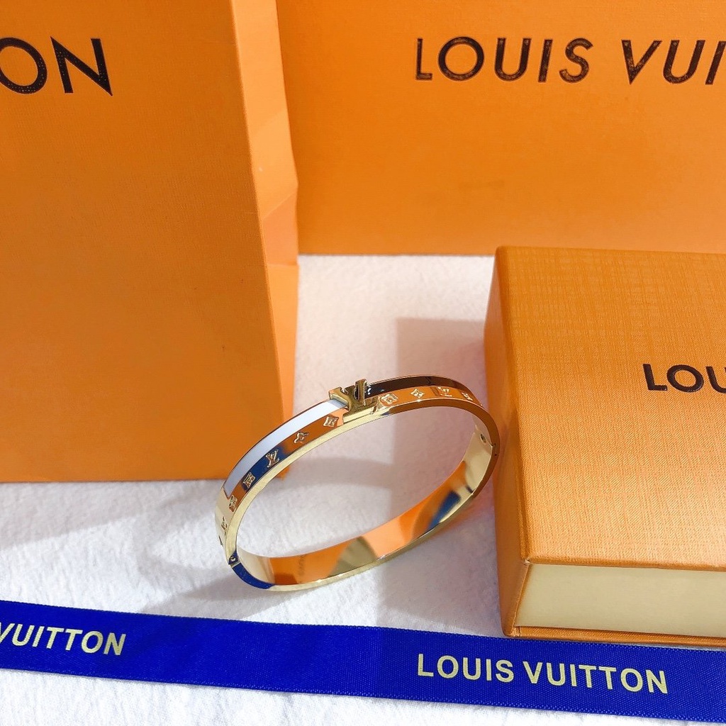 LOUIS VUITTON Lv Vòng Tay Họa Tiết Chữ LV LV Thời Trang Sang Trọng Cho Nữ