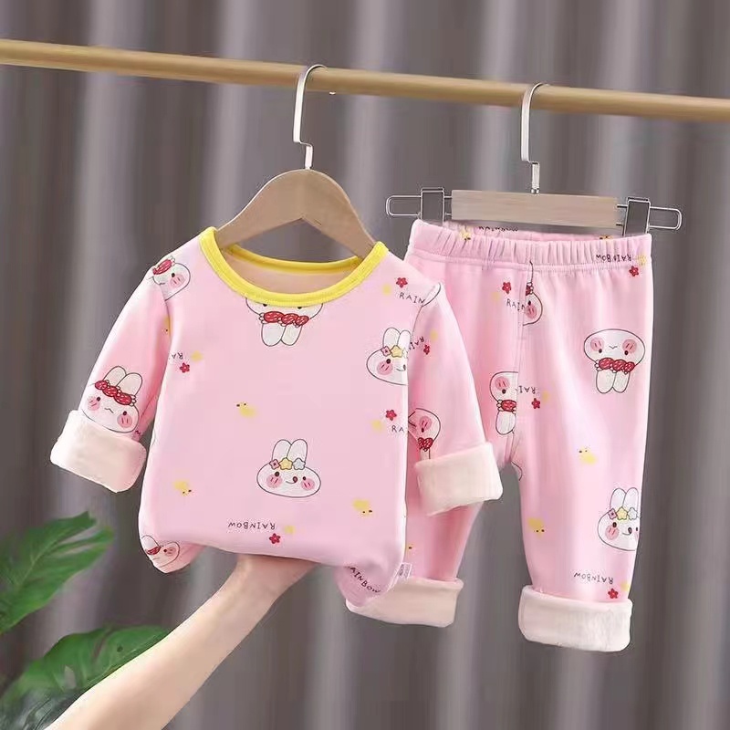 Bộ nỉ bông dài tay bé trai, bé gái PIKA KIDS xuất hàn  cho bé từ 16-25kg