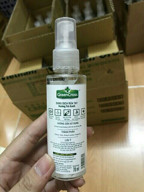 Chính hãng Xịt rửa tay khô greencroos 70ml  có xuât hóa đơn đỏ