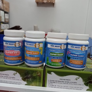 Bộ tứ Super của thầy Tám Ngọc, Super Canxi/Magie/Kali/99, lọ 100gr