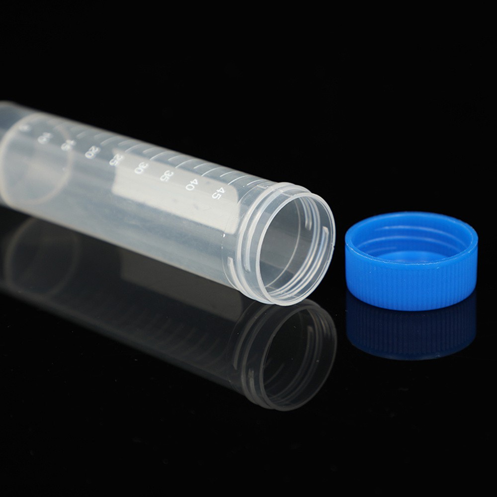 [Hàng mới về] Set 10 ống nhựa đựng dung dịch thí nghiệm dung tích 50ml