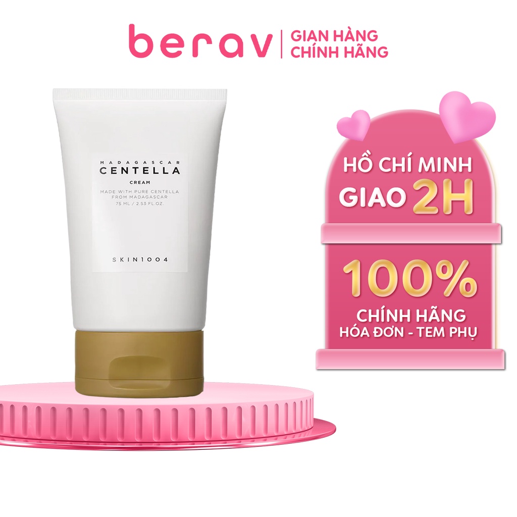 Kem Dưỡng Rau Má SKIN1004 Giảm Mụn, Kiềm Dầu Madagascar Centella Asiatica CREAM Cho Da Nhạy Cảm 75g [NẮP VÀNG]