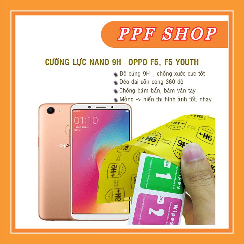 Kính cường lực dẻo nano 9H Oppo F5, F5 Youth