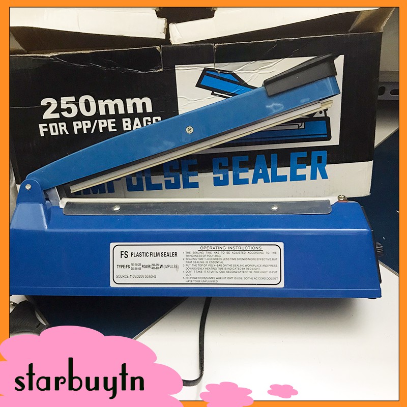 Máy hàn túi ni lông 250 mm tiện dụng loại tốt