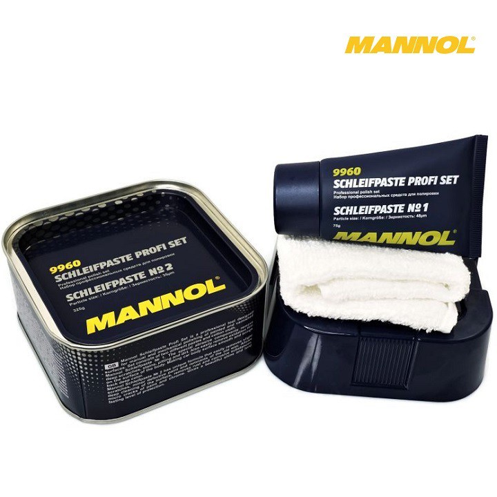 Đánh Mờ Trầy Sước Sơn Xe MANNOL Schleifpaste Profi Set 9960 400g – VT MART