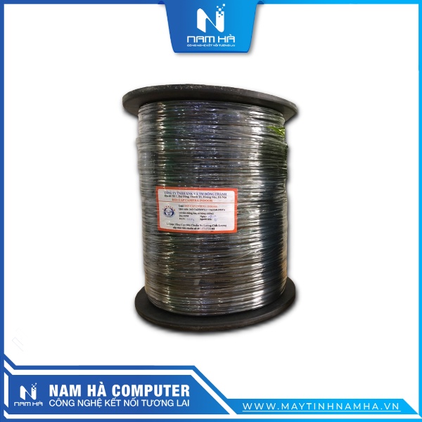 Dây Mạng 4 Lõi Liền Nguồn TAESUNG Lõi Đồng Có Dầu Chống Ẩm, Băng Nhôm Chống Nhiễu Dùng Cho Camera IP cuộn 305M
