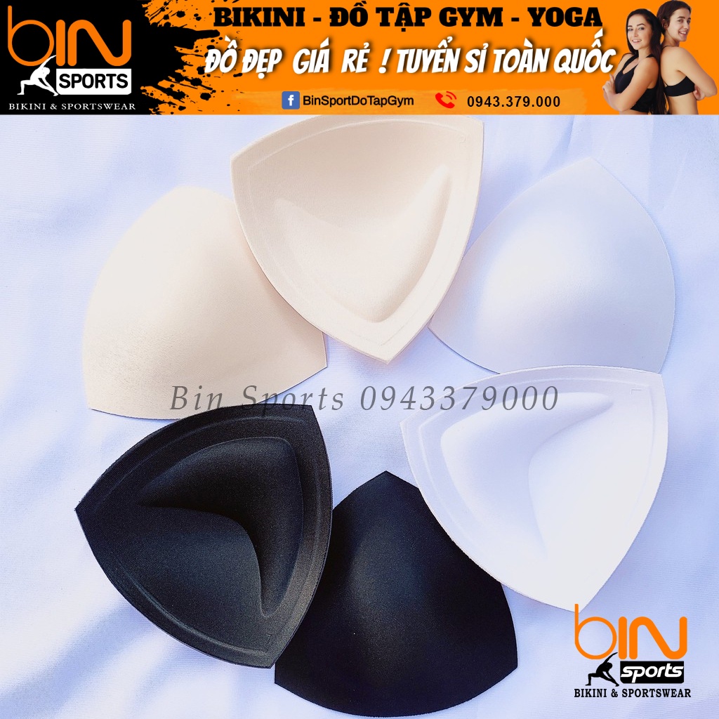 Bộ Mút Đệm Tam Giác Nâng Lót Áo Bra Áo Tập Gym Yoga Đồ Bơi Bikini Nhiều Mẫu Bin Sports MUT001-2