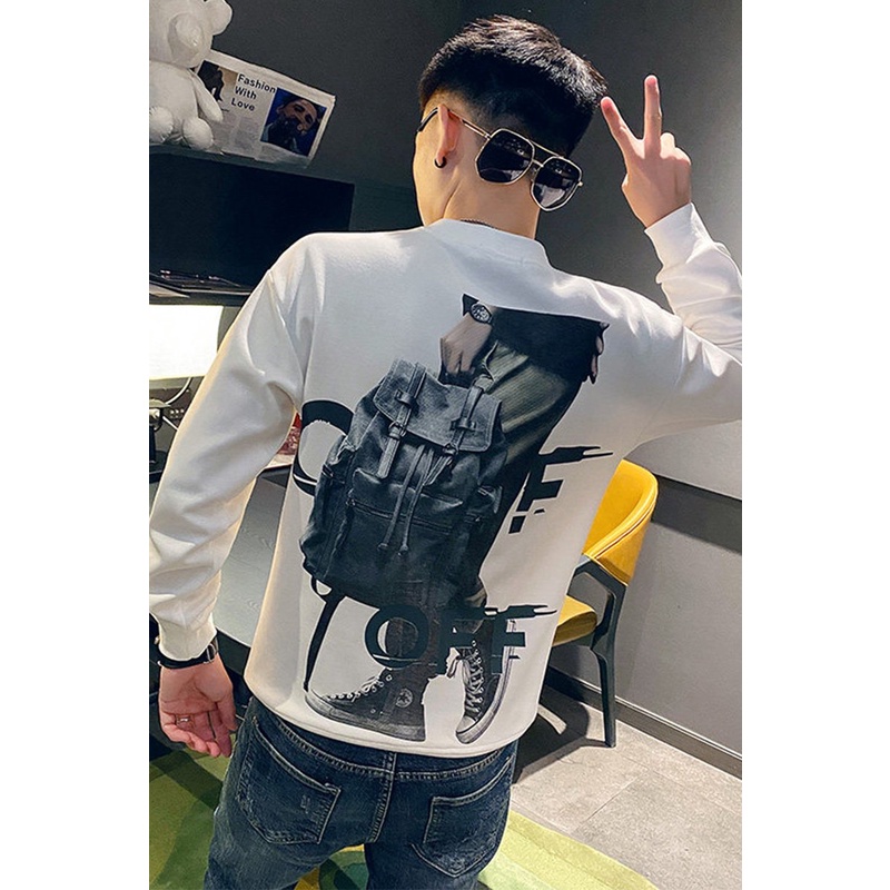 Áo Thu Đông Nam - Áo Nỉ Dài Tay OFF Chất Liêu Poly Cao Cấp Co Dãn Mềm Mịn in 3D - MÃ TD58