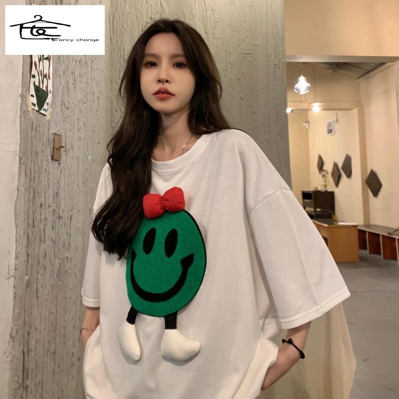 Áo Thun Tay Ngắn Dáng Rộng Phong Cách Thời Trang Đường Phố Mùa Hè Cho Nữ