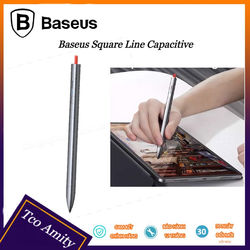 Bút cảm ứng Stylus dành cho iPad Baseus Square Line Capacitive, Hỗ trợ iPad Pro 11/12.9inch, mini 5th,  Air 3, 2018/2020