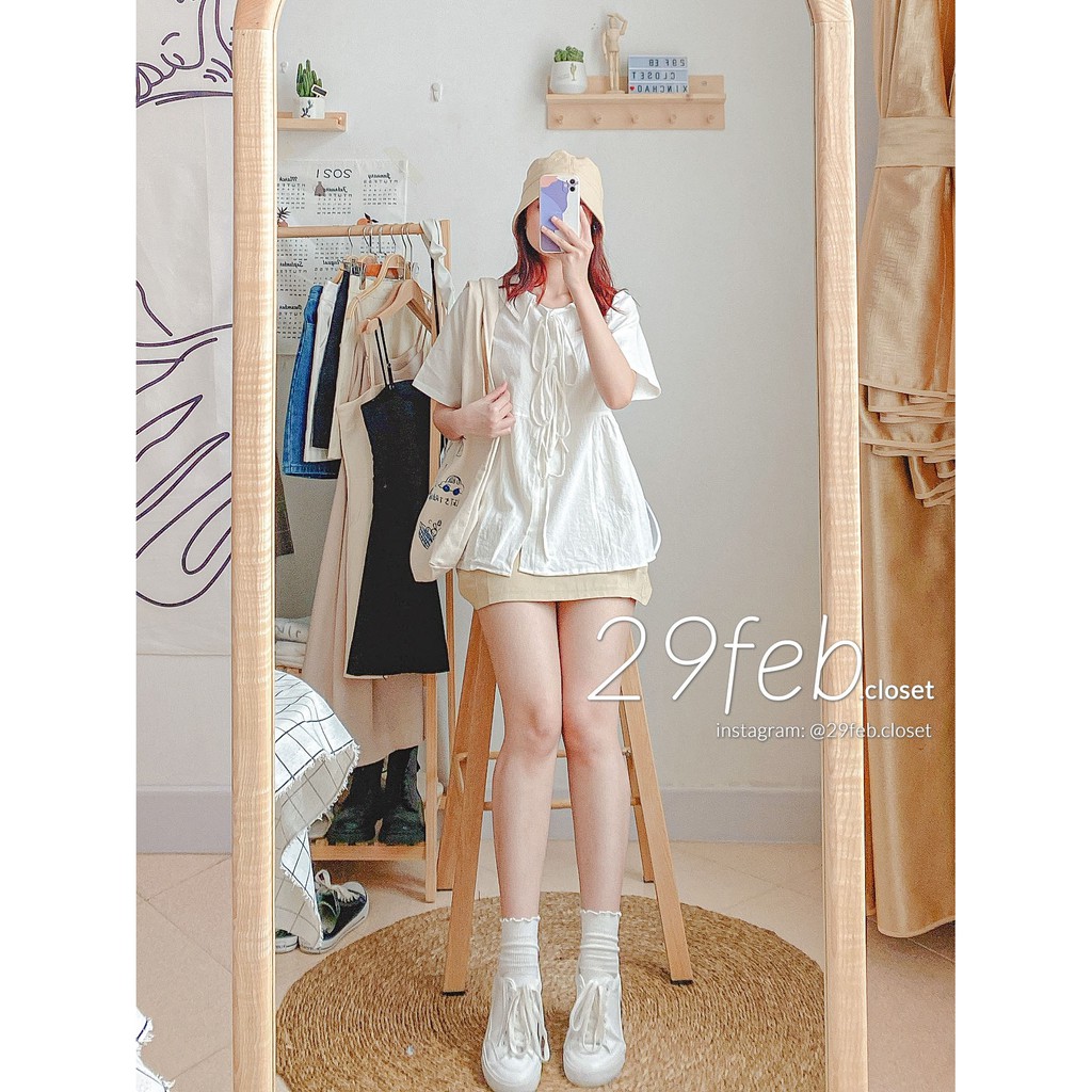 [Mã FAGREEN245 giảm 10% tối đa 30K đơn 99K] Set áo babydoll buộc dây kèm chân váy (Ảnh thật) | BigBuy360 - bigbuy360.vn