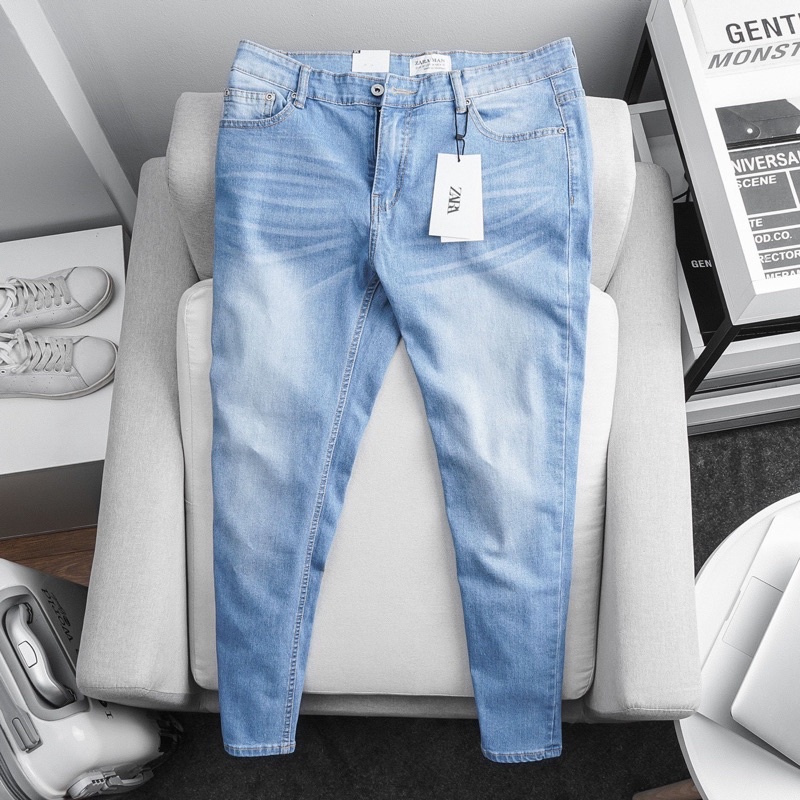 [⚡Giá rẻ⚡️] Quần jean nam slimfit ống ôm nhẹ jean co giãn vnxk chất xịn