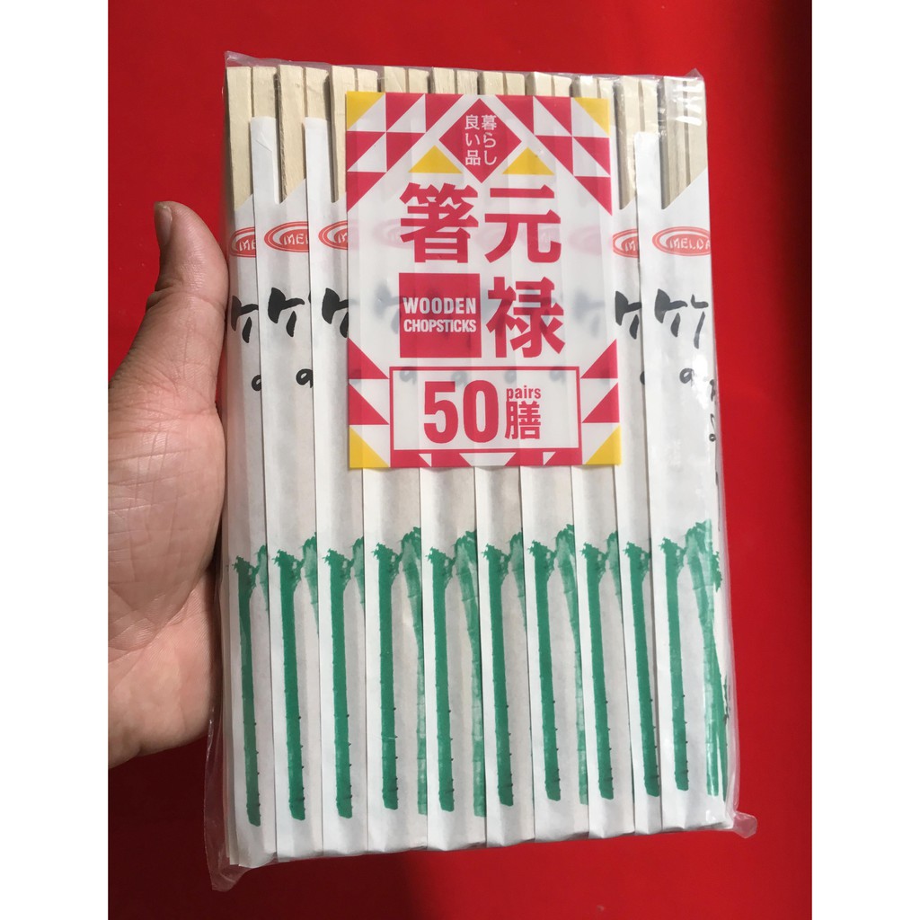 Set 100 đôi đũa gỗ Nhật Bản (đũa tách)