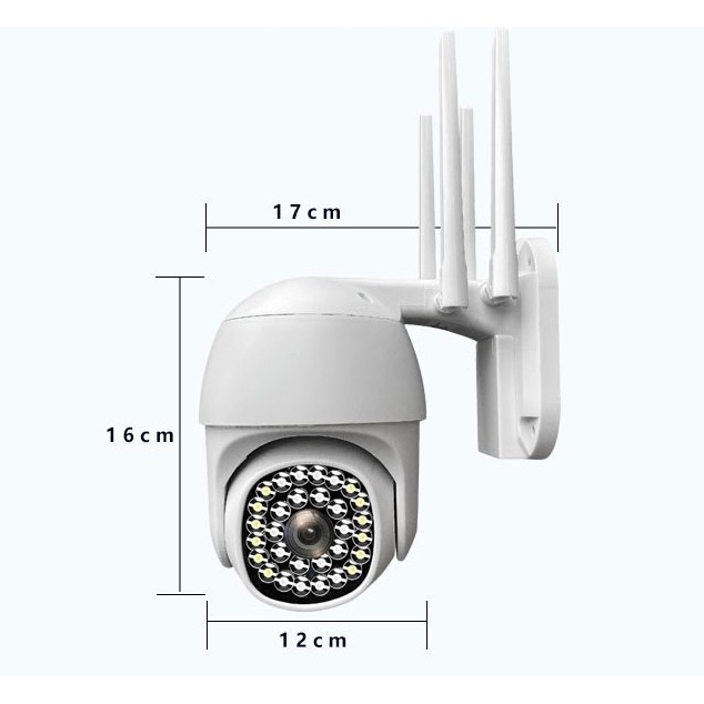 Camera wifi - Camera yoosee 4 râu ngoài trời PTZ X3300-3.0Mpx,Xoay 360,Đàm Thoại Song Phương,Chống Nước Tuyệt Đối | WebRaoVat - webraovat.net.vn