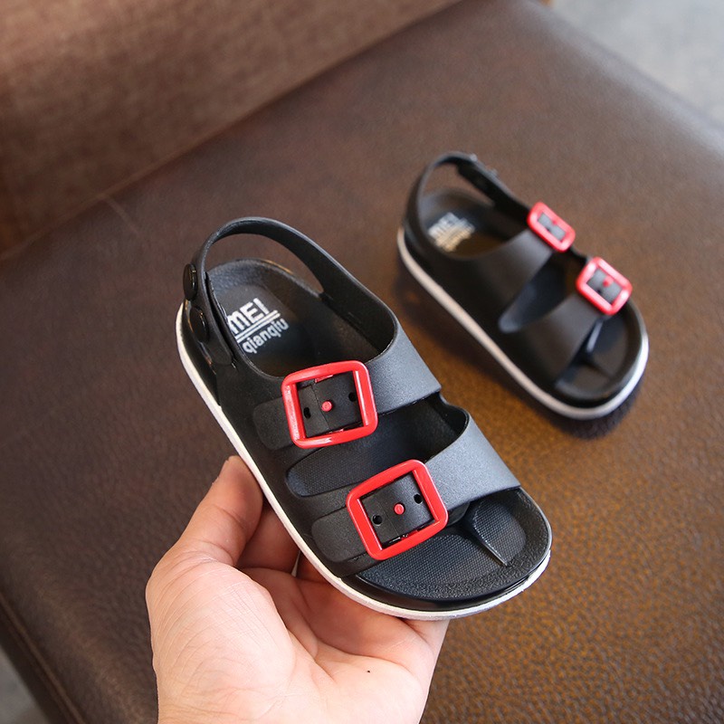 Sẵn Dép Sandal Nhựa Dẻo 2 Khóa Cực Êm Chân Cho Bé Trai K122