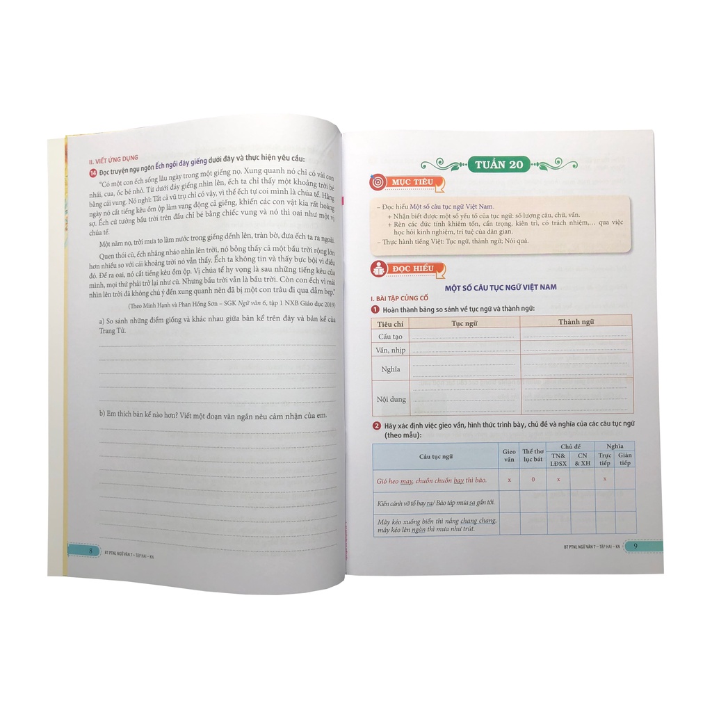 Sách Bài tập phát triển năng lực Ngữ Văn 7 Tập 2