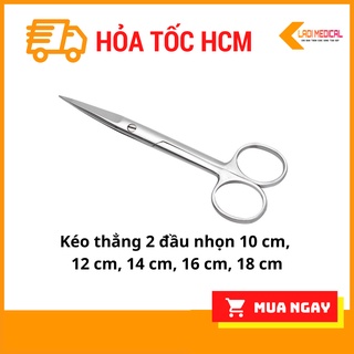 Kéo thẳng 2 đầu nhọn 10 cm, 12 cm, 14 cm, 16 cm, 18 cm