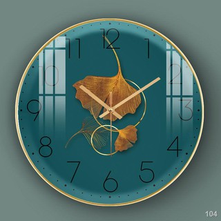 2021☞♝♟Đồng hồ treo tường gia đình siêu yên tĩnh phong cách châu Âu phòng khách Ánh sáng Bắc Âu sang trọng đồng hồ treo