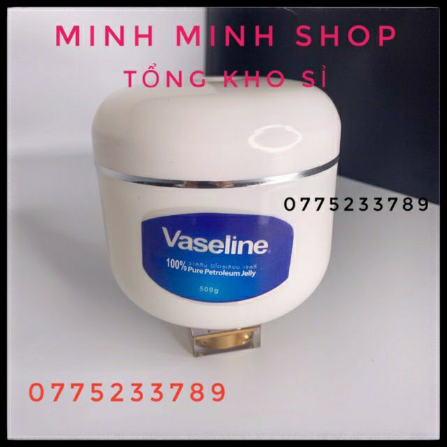 Vaseline 500g_ dưỡng ẩm , lau mực xăm