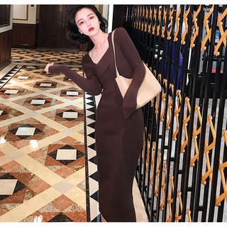 Đầm len nhung dệt kim QC