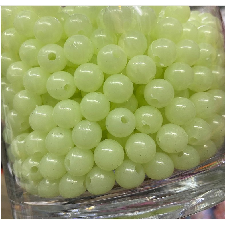 Chuỗi hạt acrylic dạ quang 4mm-16mm dùng làm trang sức thủ công