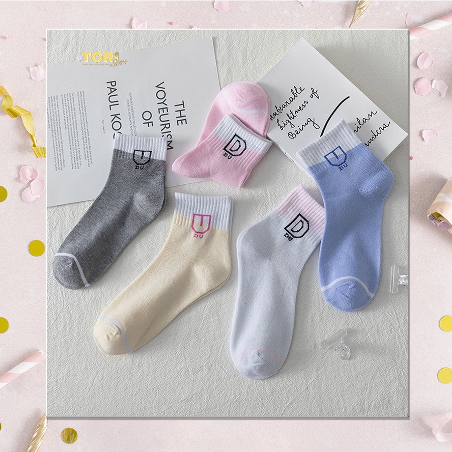 Tất vớ cổ cao nữ cotton 100%, mềm mại thấm hút, tone màu nhẹ nhàng