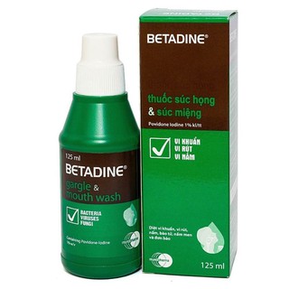 Nước Súc Miệng BETADINE Gargle & Mouth Wash [Chai 125ml] Dùng Hàng