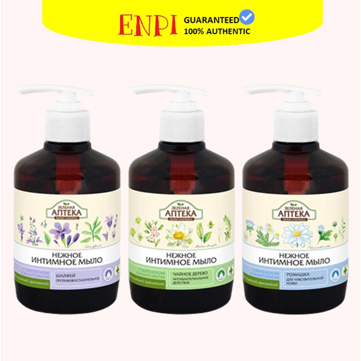 Dung Dịch Vệ Sinh Zelenaya Apteka Gel - Vệ Sinh Vùng Kín Phụ Nữ, Cân Bằng Ph Vùng Kín Dạng Gel Anteka 370Ml (Có Che Tên)
