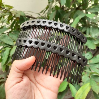 Combo 3 cái Lược cài nhựa mềm trái tim