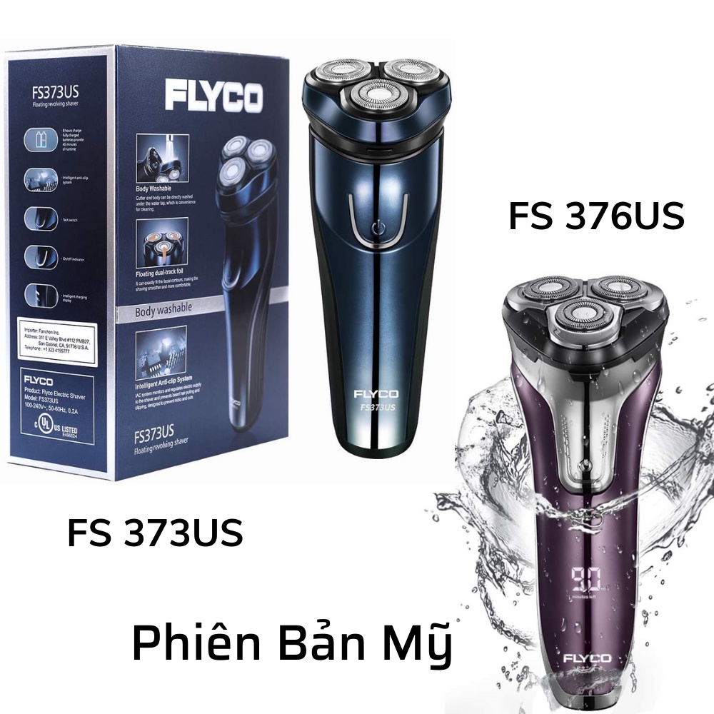 Máy cạo râu Flyco FS373US , Máy cạo râu điện đa năng, Chất lượng cao, Hàng xuất khẩu Châu Âu, Mỹ