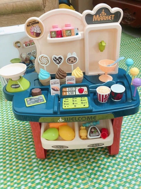Đồ Chơi Siêu Thị Kem, Quầy Kem Có Nhạc, Đèn Cực Vui