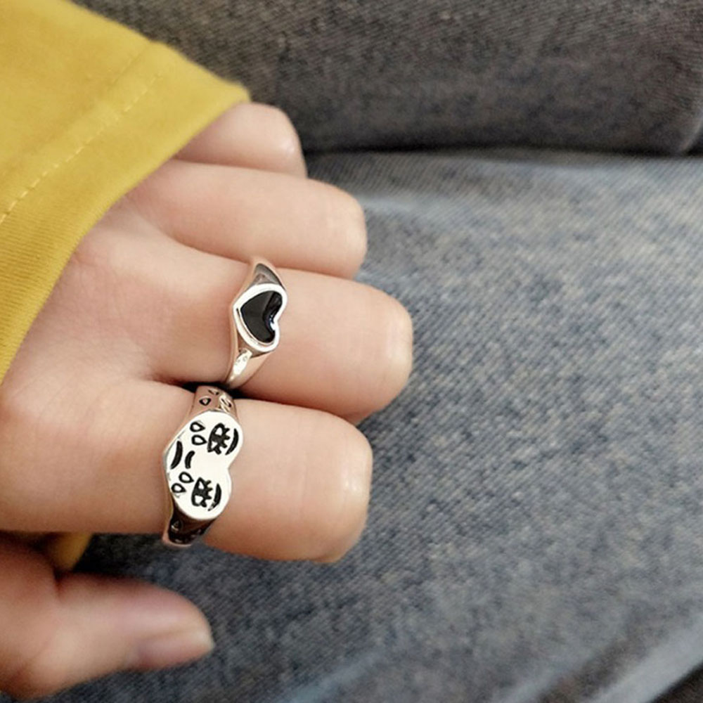 Nhẫn Đeo Tay Đính Đá Hình Trái Tim Thời Trang Cho Nữ