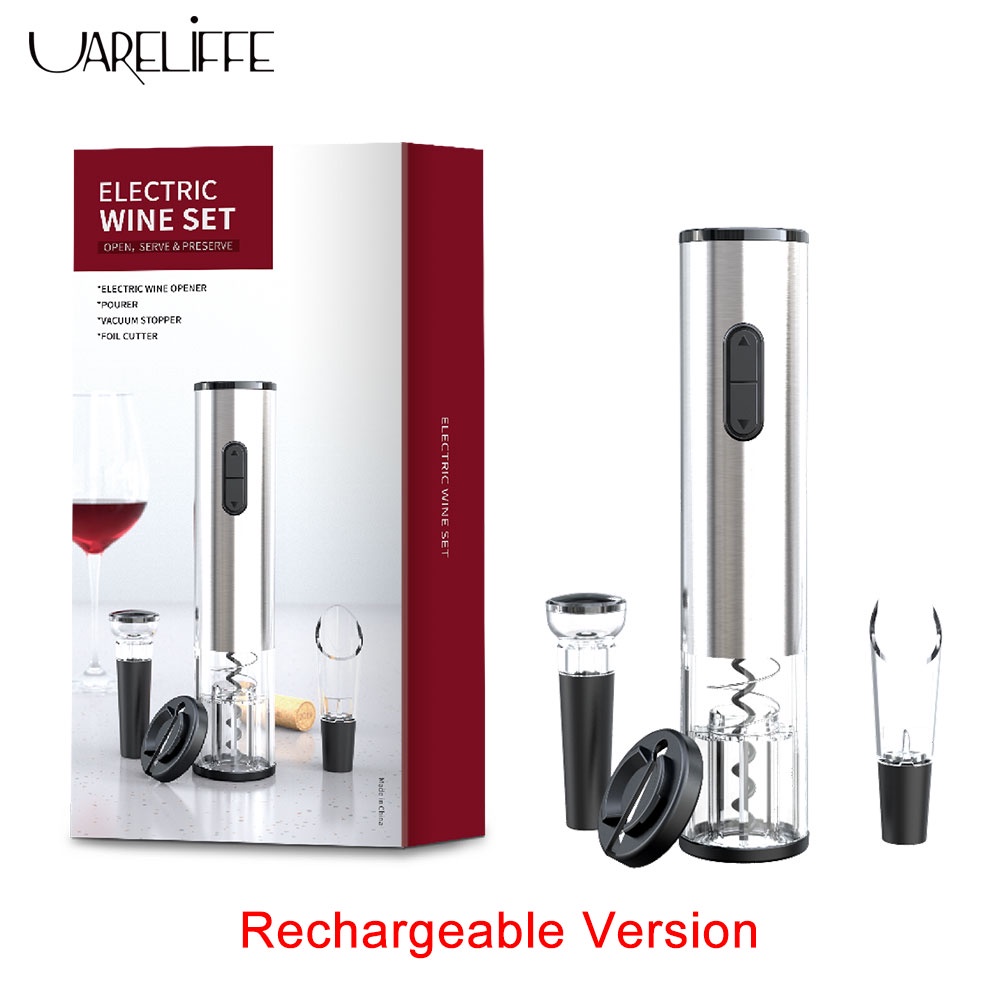 Uareliffe 4 In 1 Electric Wine Bottle Opener Kit