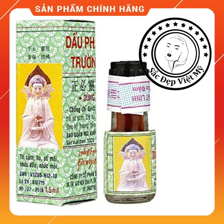 Dầu Gió Thảo Dược Phật Linh Trường Sơn 10 Chai x 1.5ml Dầu Gió Nam Dược Giảm Đau Nhức Té Ngã Bầm Đau Bụng Nôn