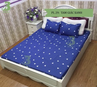 Bộ ga chun m6*2m và 2 vỏ gối đầu 45*65cm cotton poly SALE