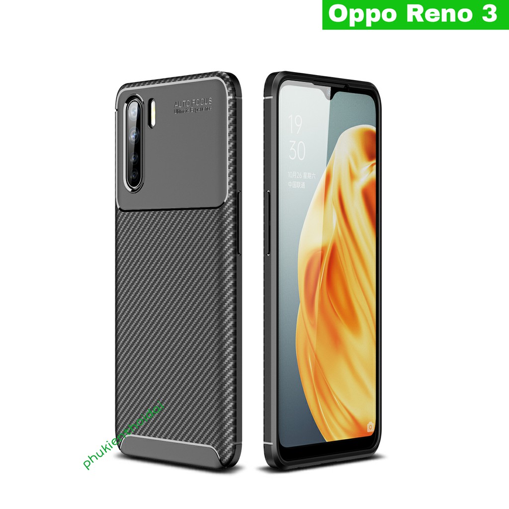 Ốp lưng Oppo Reno 3 vân Rằn Ri hiệu Auto Focus chống sốc thời trang cao cấp