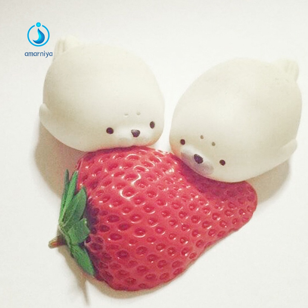 Đồ chơi nắn bóp đàn hồi giảm stress hình hải cẩu màu trắng dễ thương