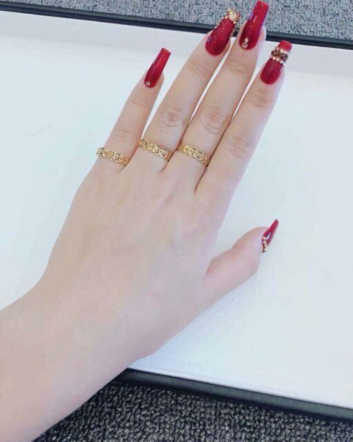 Nhẫn kim tiền bạc xi vàng 18k