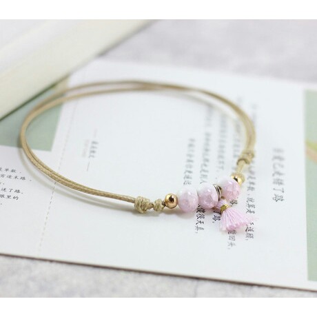 Lắc chân gốm tua rua nhiều màu phụ kiện thời trang Decorme | BigBuy360 - bigbuy360.vn