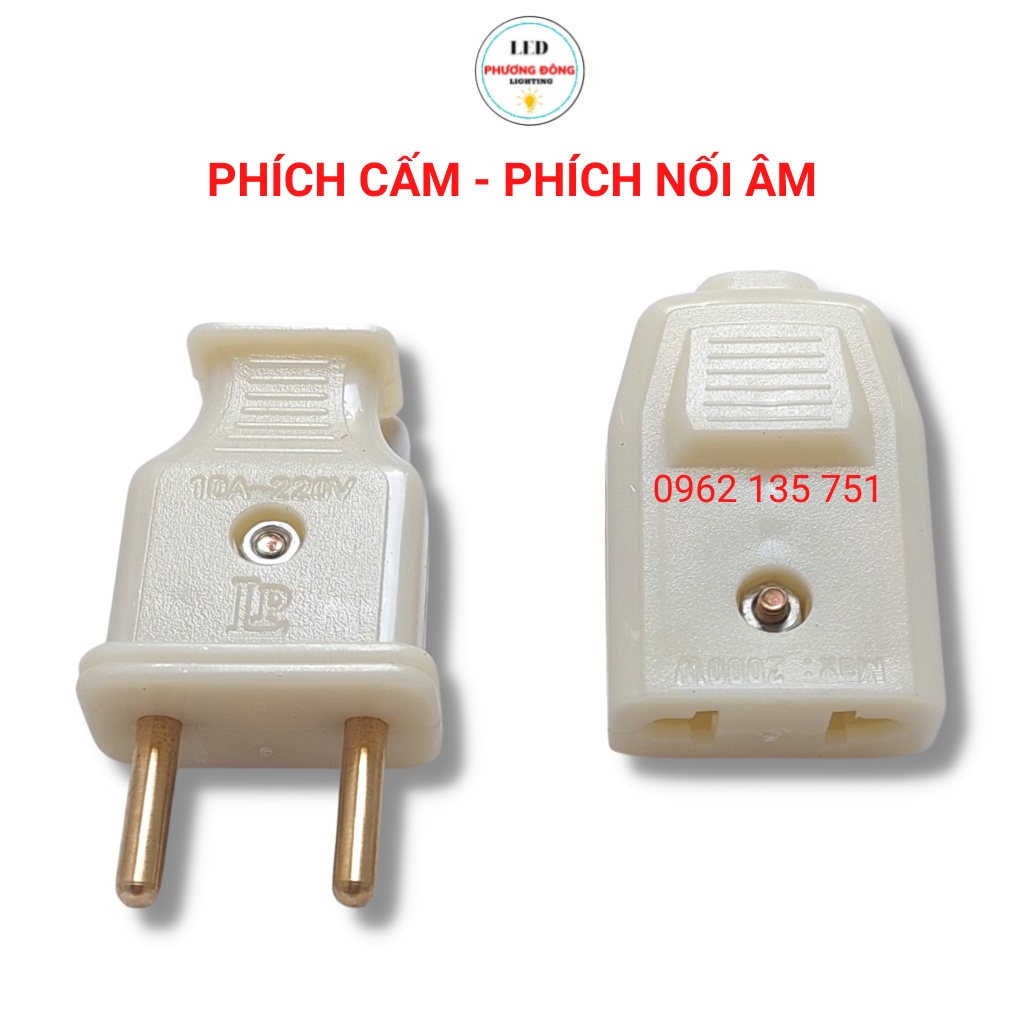 Phích Cắm Dương - Phích Nối Âm nhựa ABS